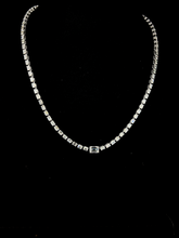 Lab grown diamond tennis necklace