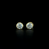 Lab grown diamond bezel earring