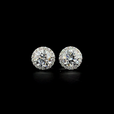 Lab grown diamond pushback stud earring