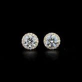 Lab grown diamond pushback stud earring