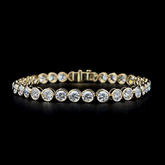 Lab grown diamond bezel bracelet