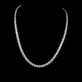 Lab grown diamond tennis necklace
