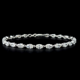Lab grown diamond cuff bracelet