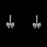 Lab grown diamond dangling earring