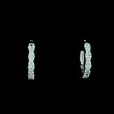 Lab grown diamond hoop earring
