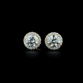 Lab grown diamond pushback stud earring