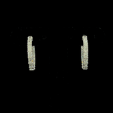 Lab grown diamond hoop earring