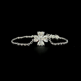 Lab grown diamond cuff bracelet
