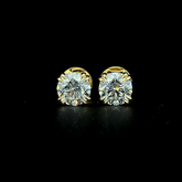 Lab grown diamond double prong earring