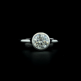 Lab grown diamond bezel rings