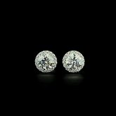Lab grown diamond pushback stud earring