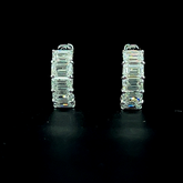 Lab grown diamond hoop earring