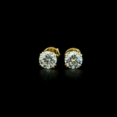 Lab grown diamond double prong earring