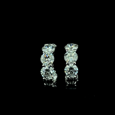 Lab grown diamond hoop earring