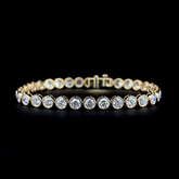 Lab grown diamond bezel bracelet
