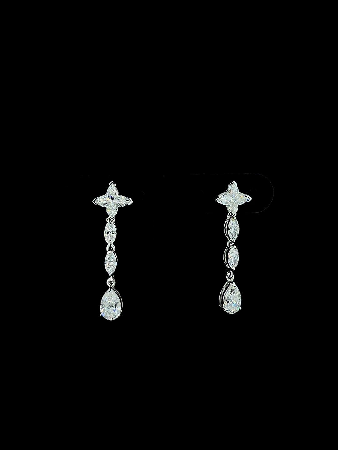 Lab grown diamond dangling earring