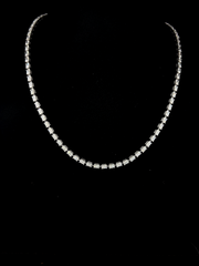 Lab grown diamond tennis necklace
