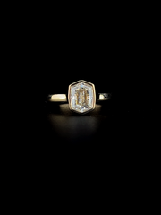 Lab grown diamond bezel rings