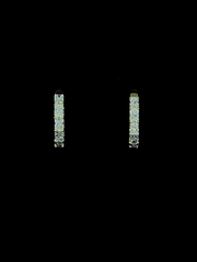 Lab grown diamond hoops earring