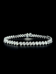 Lab grown diamond fancy shape bracelet