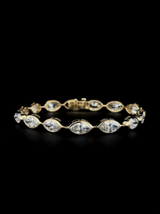 Lab grown diamond bezel bracelet