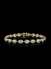 Lab grown diamond bezel bracelet