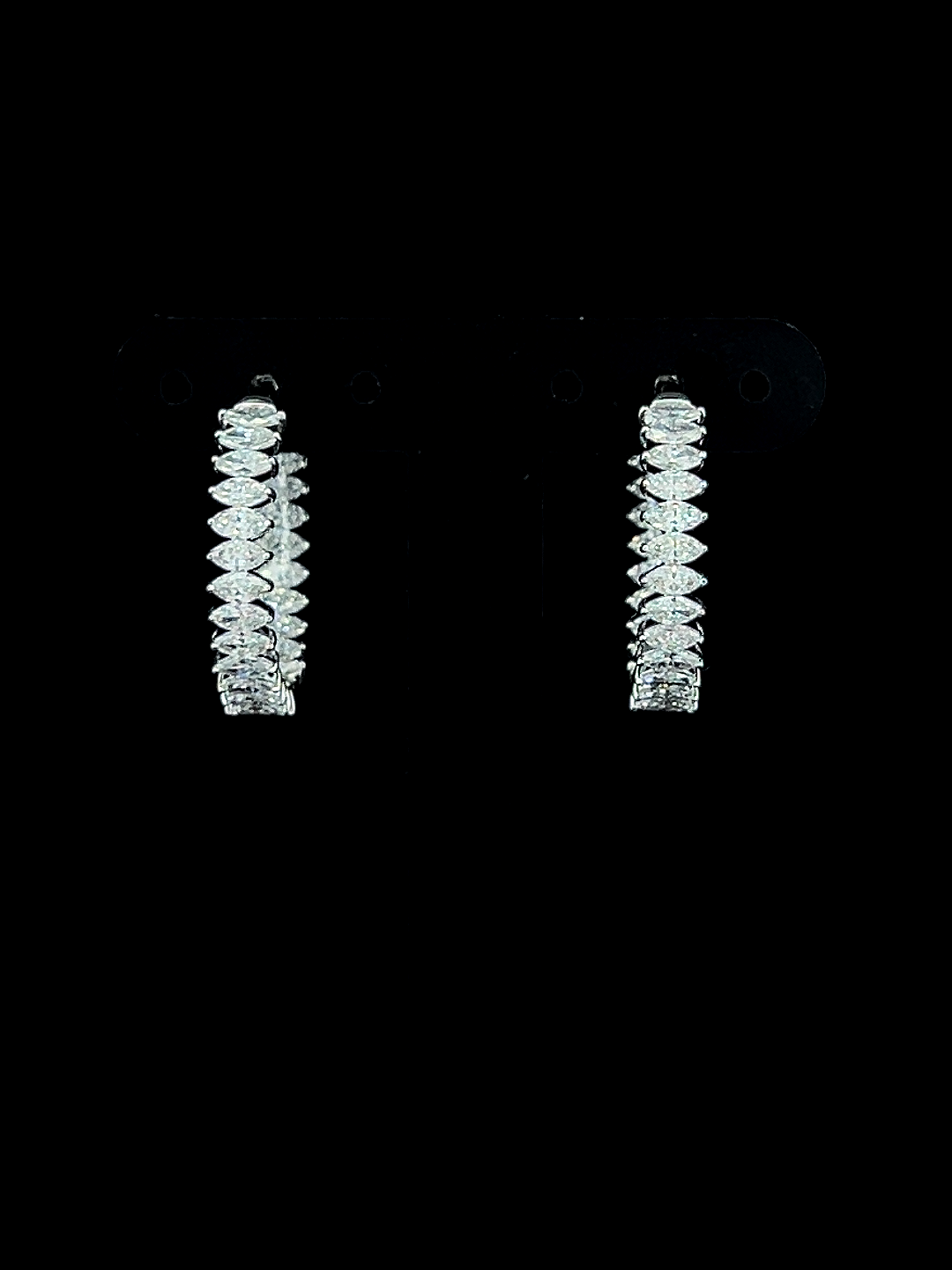 Lab grown diamond hoop earring