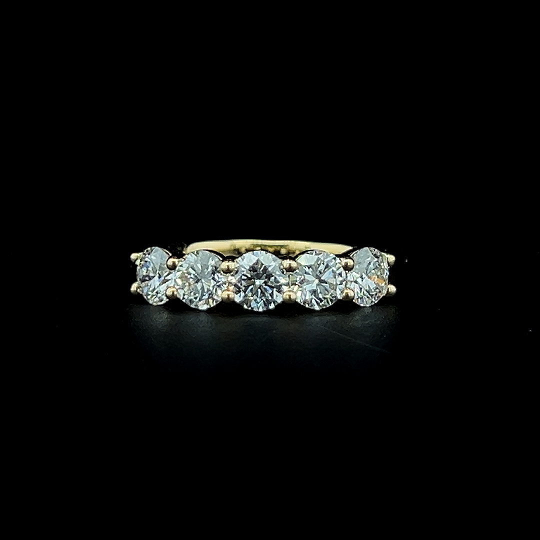 Lab grown diamond 5 stone ring