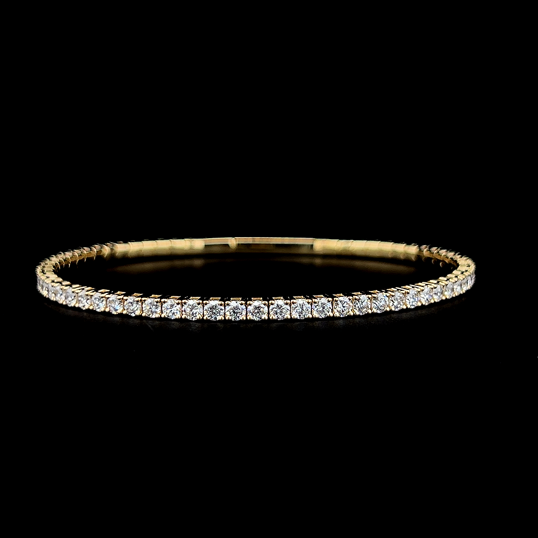 Lab grown diamond bangle bracelet
