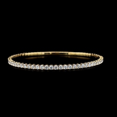Lab grown diamond bangle bracelet