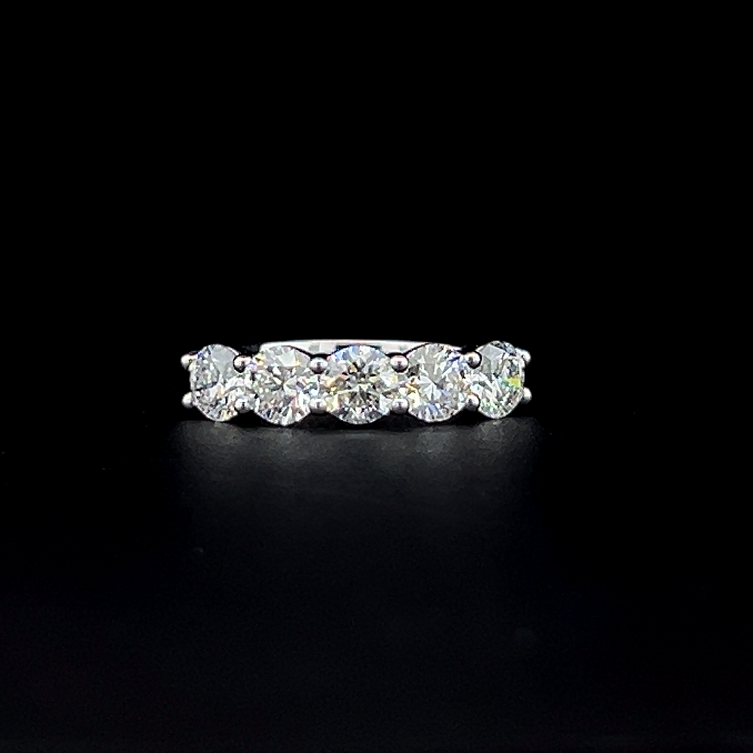 Lab grown diamond 5 stone rings