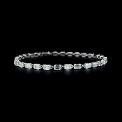 Lab grown diamond fancy shape bracelet