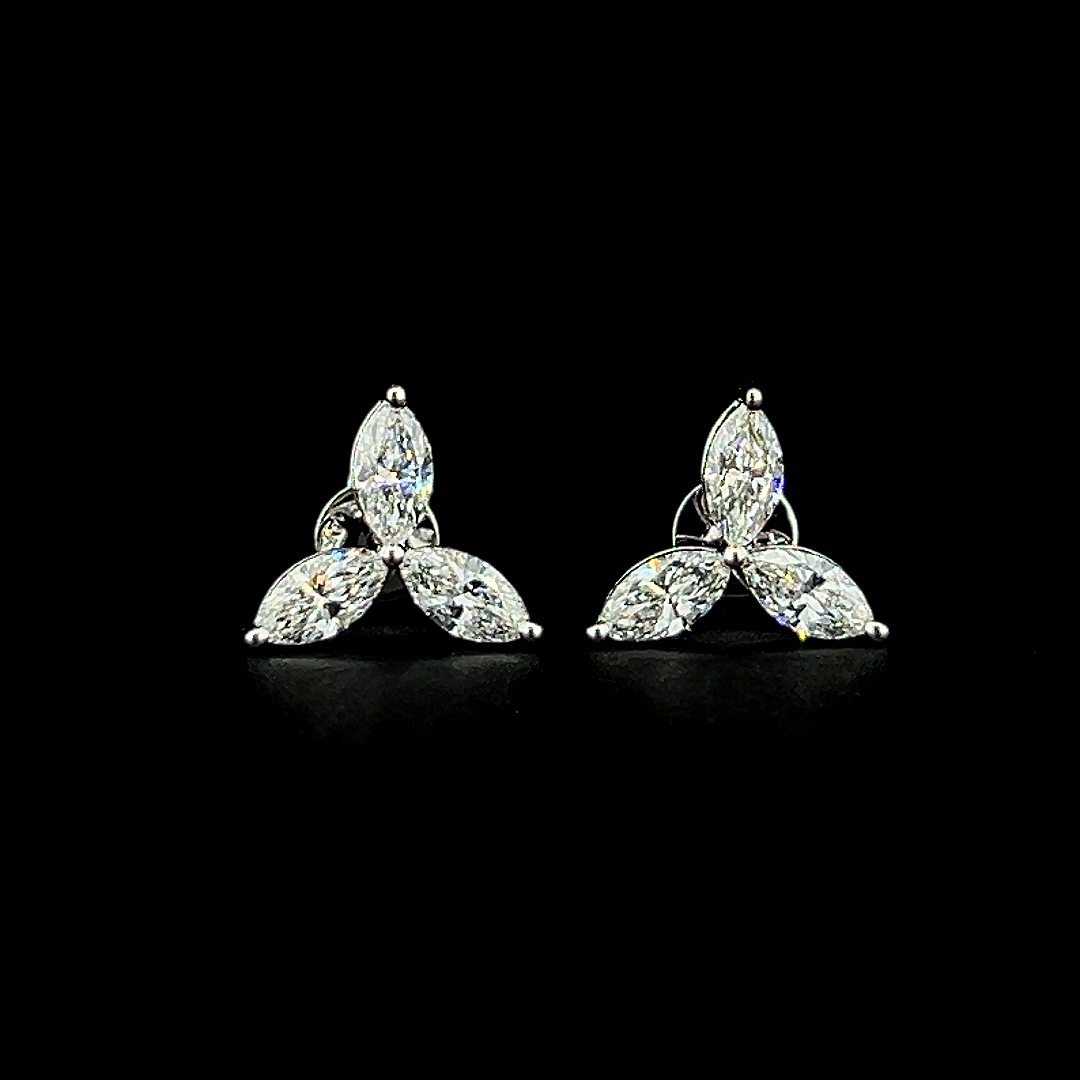 Lab grown diamond pushback stud earring