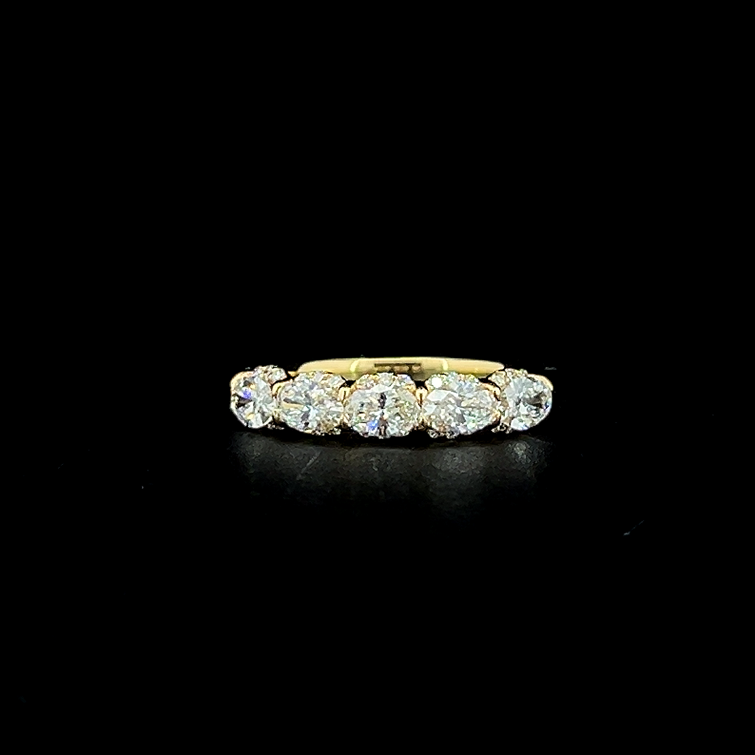Lab grown diamond 5 stone rings