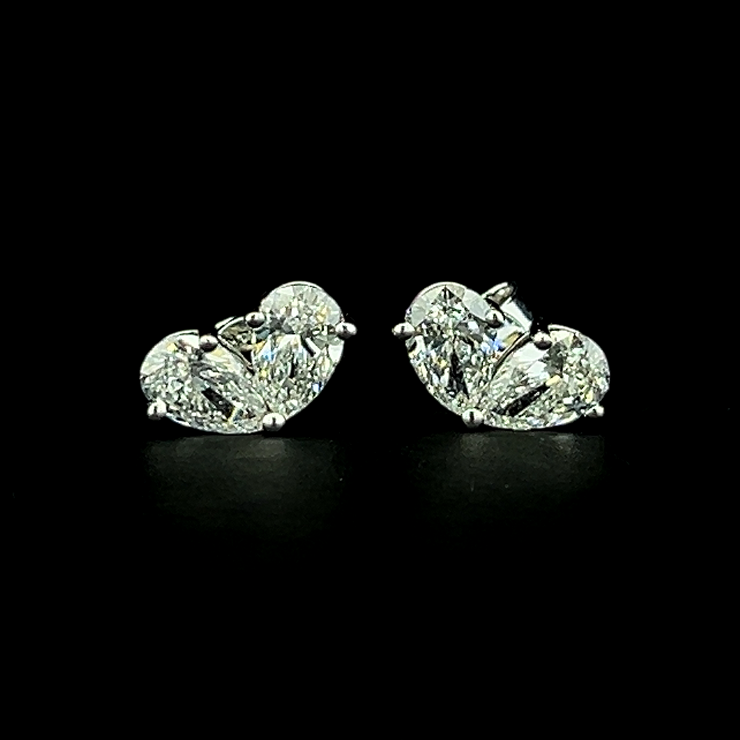 Lab grown diamond pushback stud earring