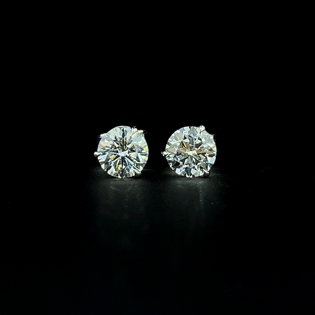 Lab grown diamond pushback stud earring