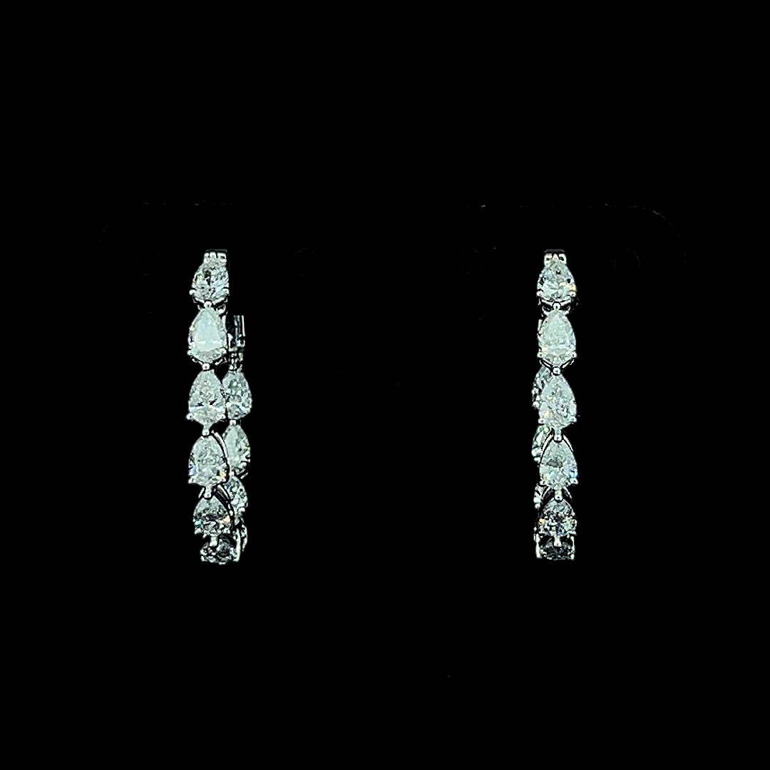 Lab grown diamond hoop earring