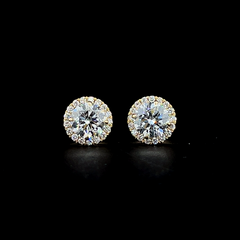 Lab grown diamond pushback stud earring