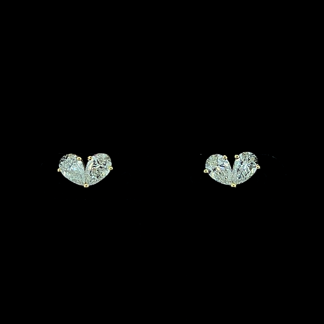 Lab grown diamond pushback stud earring