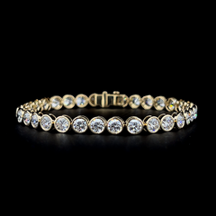 Lab grown diamond bezel bracelet