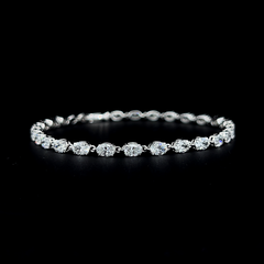 Lab grown diamond cuff bracelet