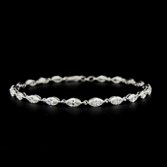 Lab grown diamond cuff bracelet