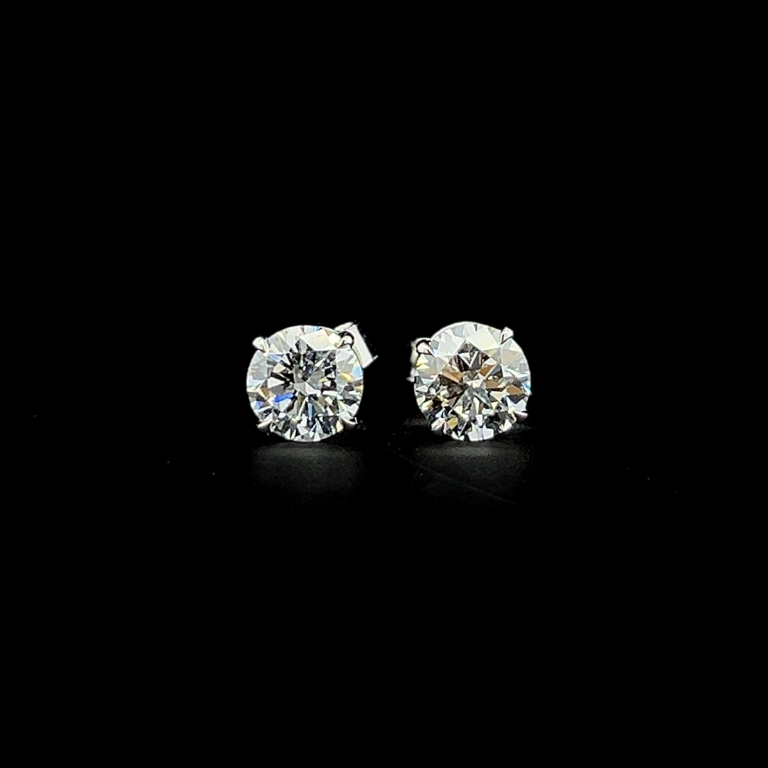 Lab grown diamond pushback stud earring