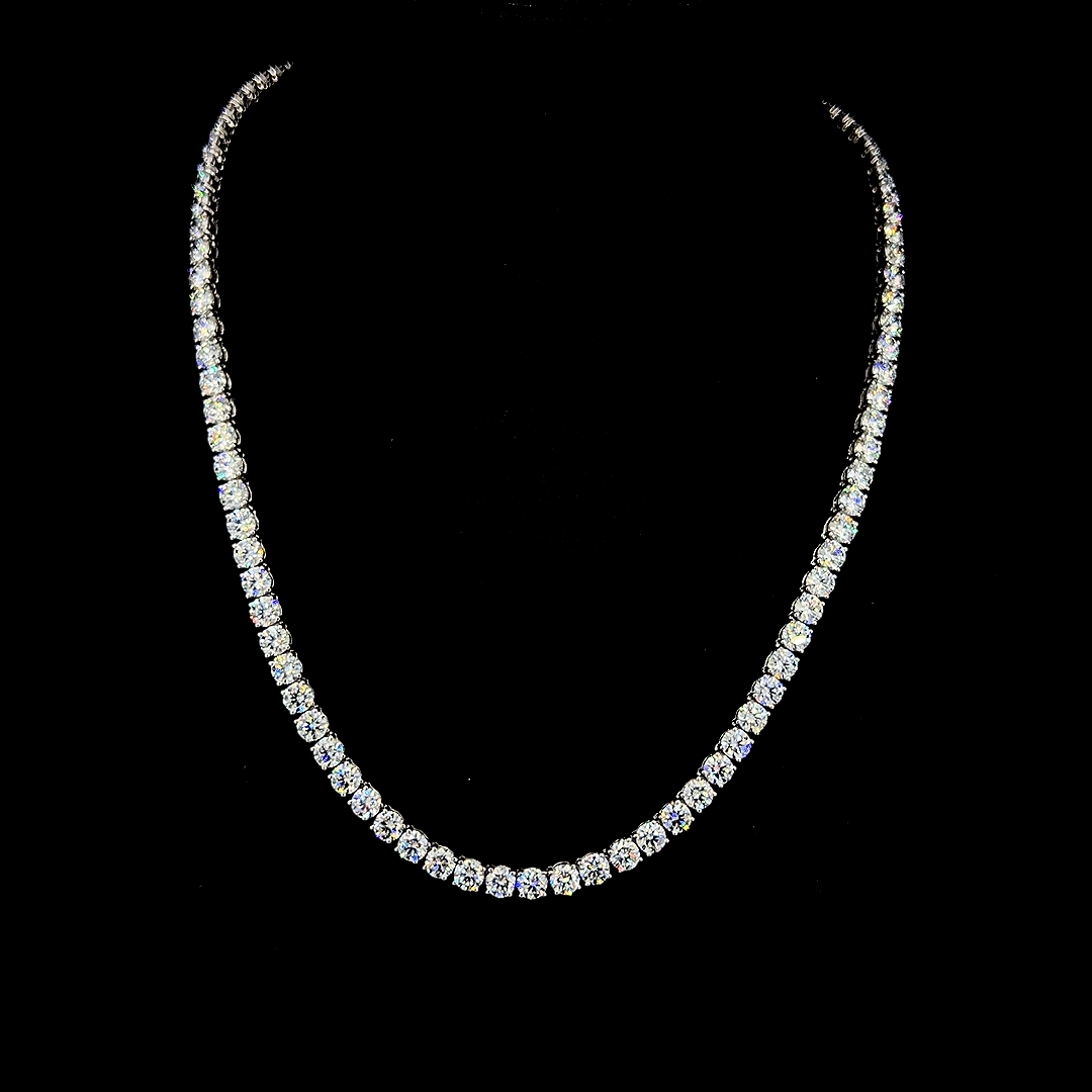 Lab grown diamond tennis necklace