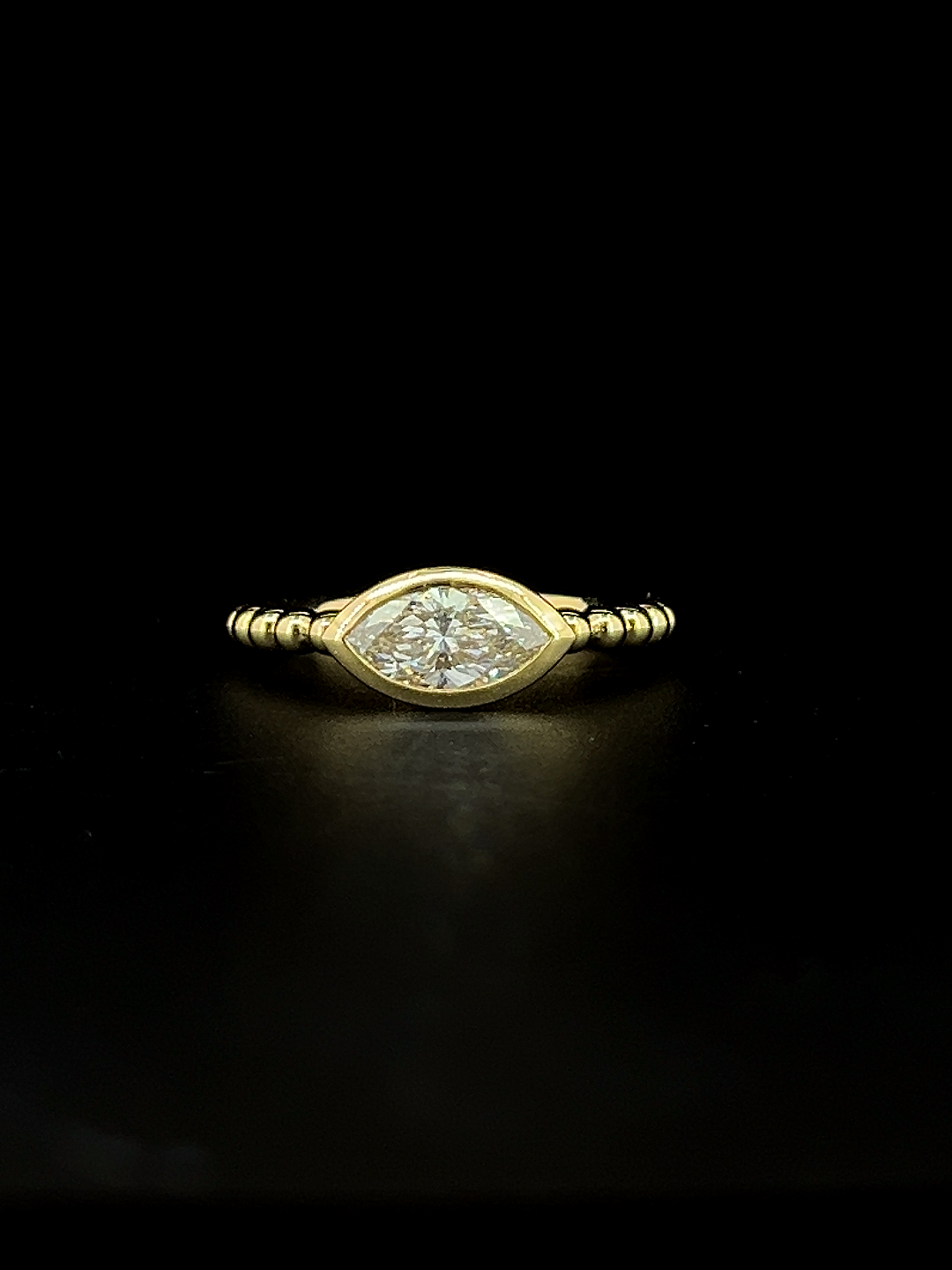 Lab grown diamond bezel ring