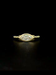 Lab grown diamond bezel ring