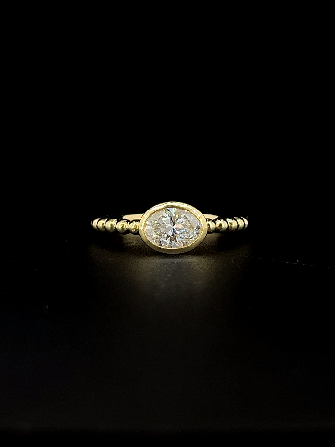 Lab grown diamond bezel ring