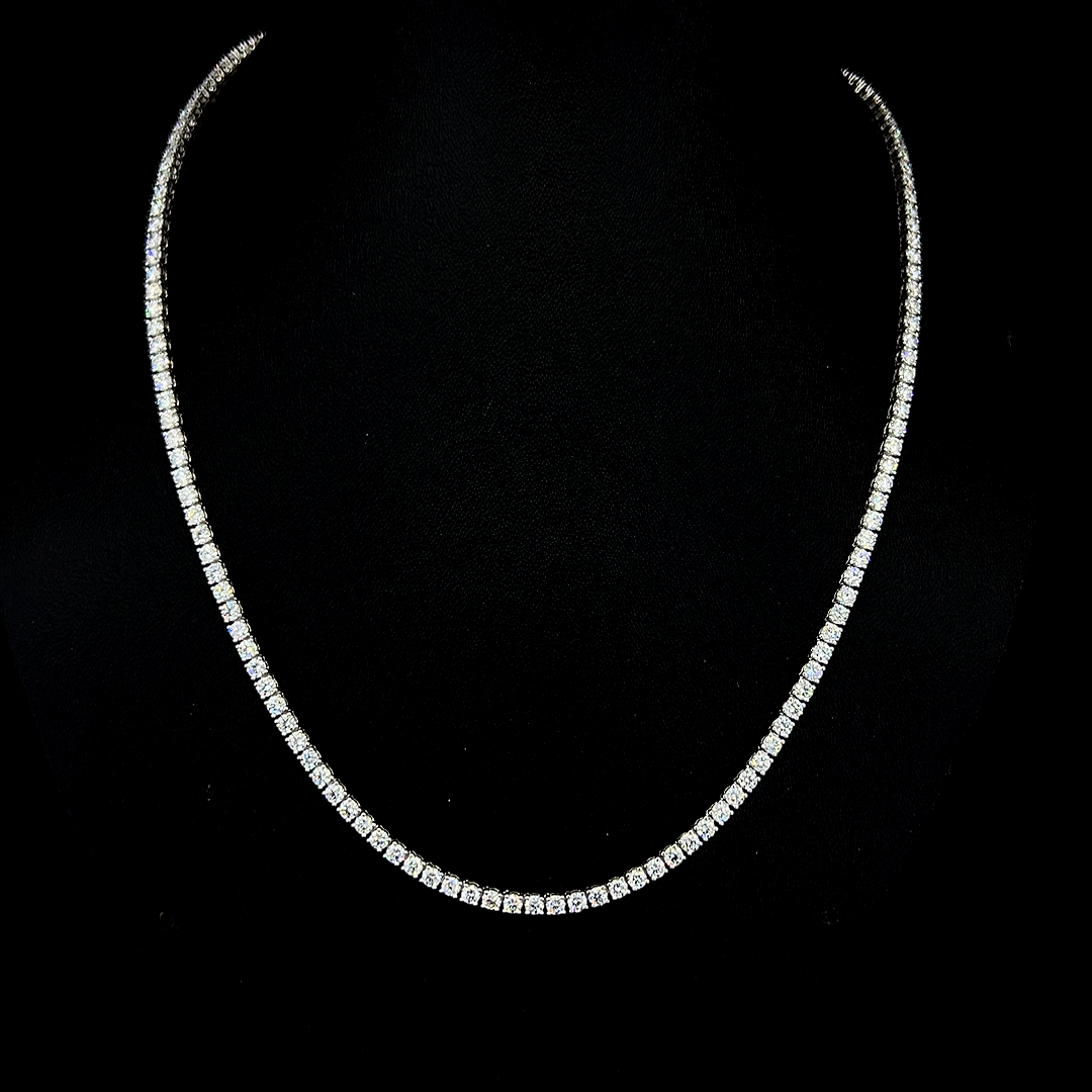 Lab grown diamond tennis necklace