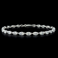 Lab grown diamond cuff bracelet
