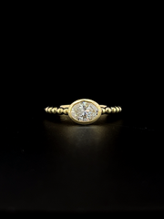 Lab grown diamond bezel ring